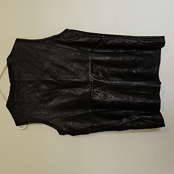 Vintage Leather Vest with Buffalo Nickel Buttons - Picture 9 of 16